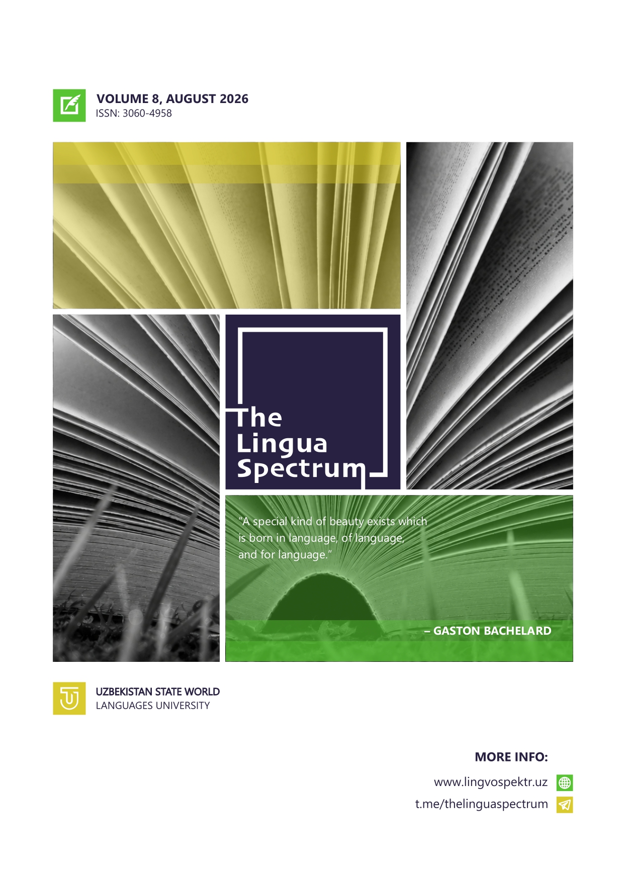 						View Vol. 8 No. 1 (2026): The Lingua Spectrum: August
					